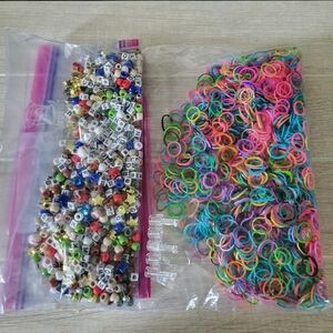 Bundle Of Beads Rainbow Rubber Band Bracelet Making Supplies Arts‎ Crafts